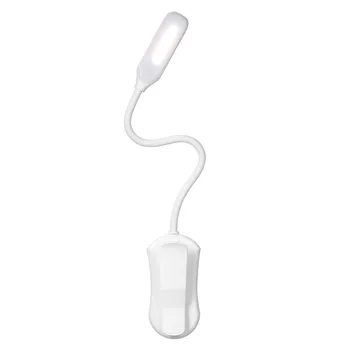 

7LED ABS Clip On 3-Level Brightness Touch Switch Mini Reading Light Desk Night For Bed USB Rechargeable 360 Degree Flexible