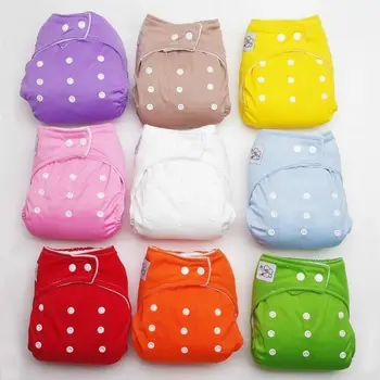

1PC Adjustable Reusable Waterproof Lot Baby Kids Boys Girls Cloth Diaper Washable Solid Baby Nappies Diaper Cover Wrap
