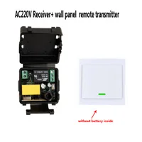 AC 220V Mini Wireless RF Remote Control Light Switch 10A Relay 1CH Receiver Module+Transmitter - Цвет: 1 RX 1 TX