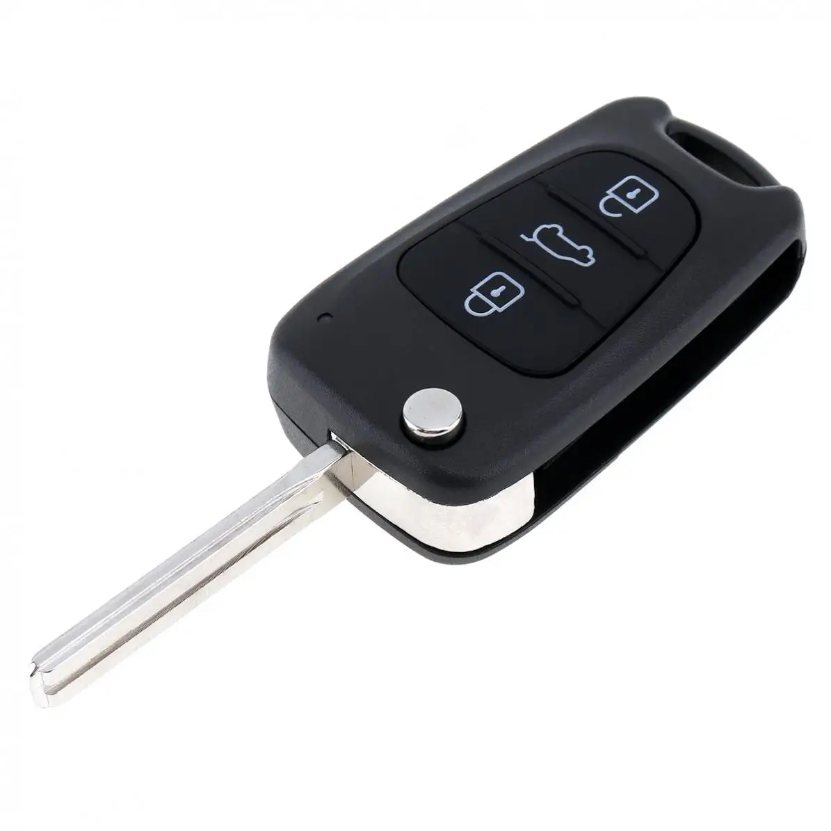 Черный неразрезанный лезвие 3 кнопки откидная оболочка ключа дистанционного управления ключи автомобиля крышка без чипа для Kia