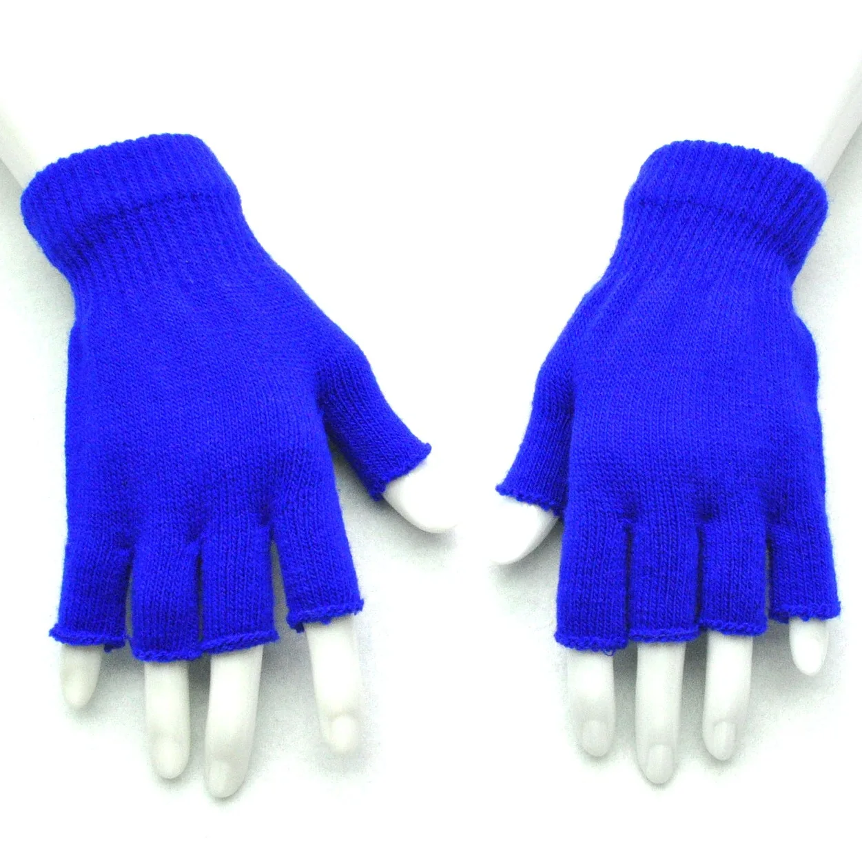 Женские и мужские перчатки без пальцев, одноцветные вязаные варежки на полпальца, зимние мягкие теплые Универсальные Базовые Женские перчатки Guantes