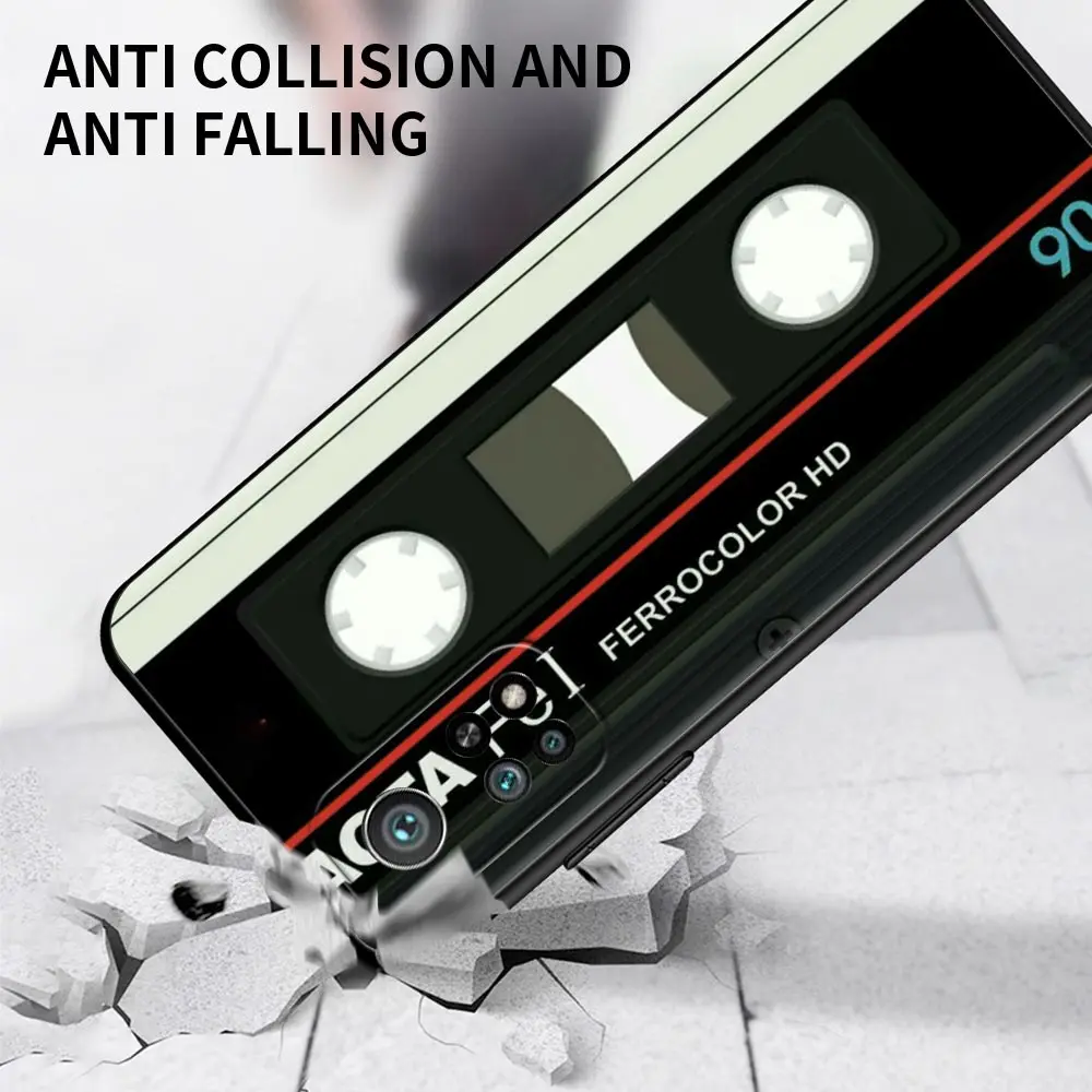 Back Case for Xiaomi Poco X3 NFC X3 F3 M3 TPU Cover for Redmi Note 8 8T 9 9T 9S 10 Pro Phone Cover Vintage Tape Camera Gameboy
