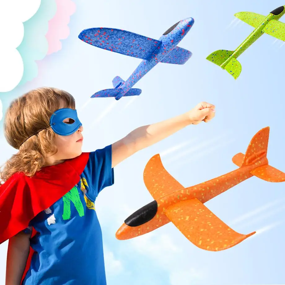 48 см ручной бросок Летающий планер самолет пена игрушка 48 см плюс 36 см большая модель аэроплана EPP Спорт на открытом воздухе самолеты забавные игрушки для детей игры