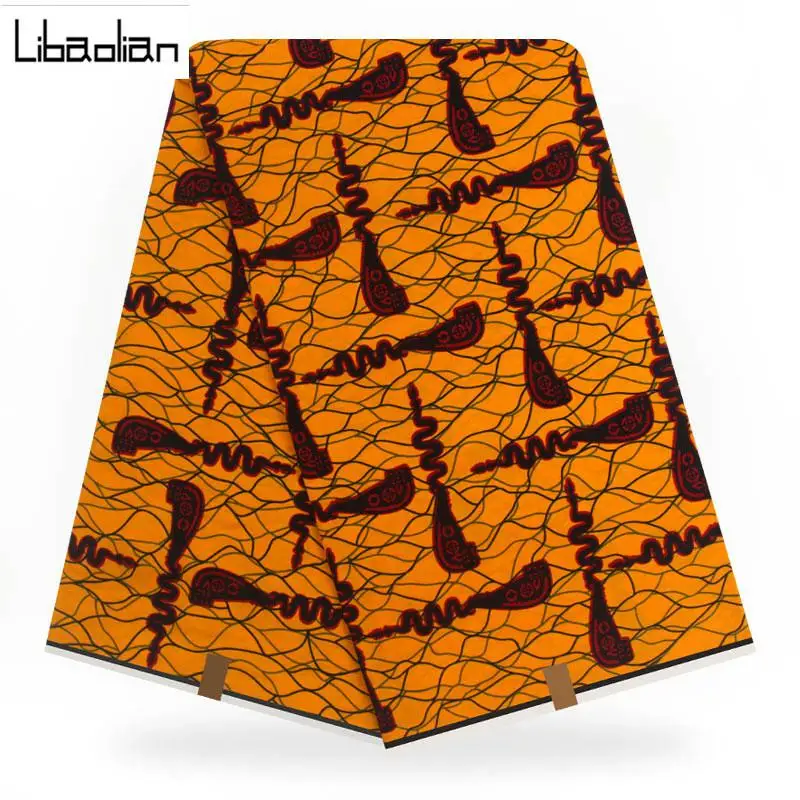 Гарантированная африканская настоящая голландская восковая Ткань 6 ярдов Высокое качество африканская нигерийская ткань с принтом швейная F911-28
