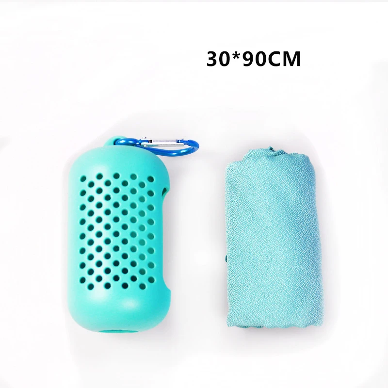 GeweYeeli Microfibre Towel Portable Running Towel Outdoor Camping Sports Plain Dyed Quick-drying Hand Face Soft Towel