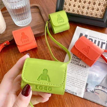 

Candy color For Airpods21 Leather Earphones Accessories Anti-lost Rope Protective Headphone Cover For Apple Air Pods Pro Case