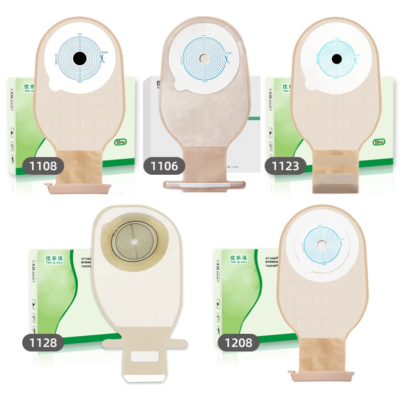 Colostomy Bags One Piece Ostomy Pouch With Clip Closur Wholesale10 50pcs Ostomybagsdrain Valve Colostomy Stoma Cut To Fit 60mm Braces Supports Aliexpress