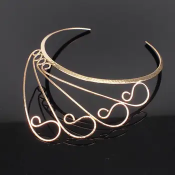 

Unique Indian Statement Choker Necklaces For Women 2020 Big Metal Torques Collar Necklace Party Jewelry Ethnic Accessories UKMOC