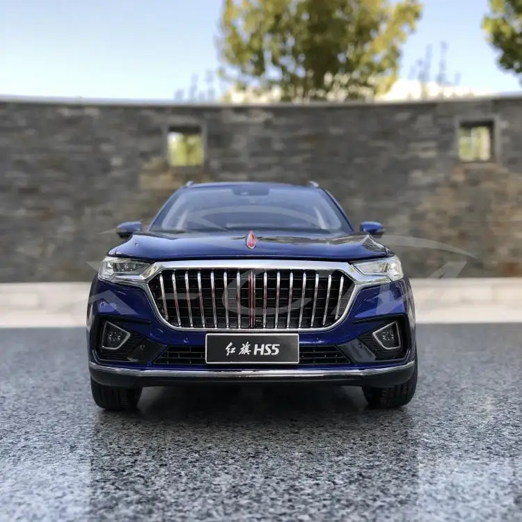 Литая под давлением модель автомобиля век Дракон Hongqi HS5 SUV 1:18(синий)+ маленький подарок