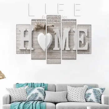 

Simple Canvas Wall Painting Prints Home Decor LOVE HOME Wall Art Modular Hang Pictures Poster Hot Sale Artwork Home Decoration