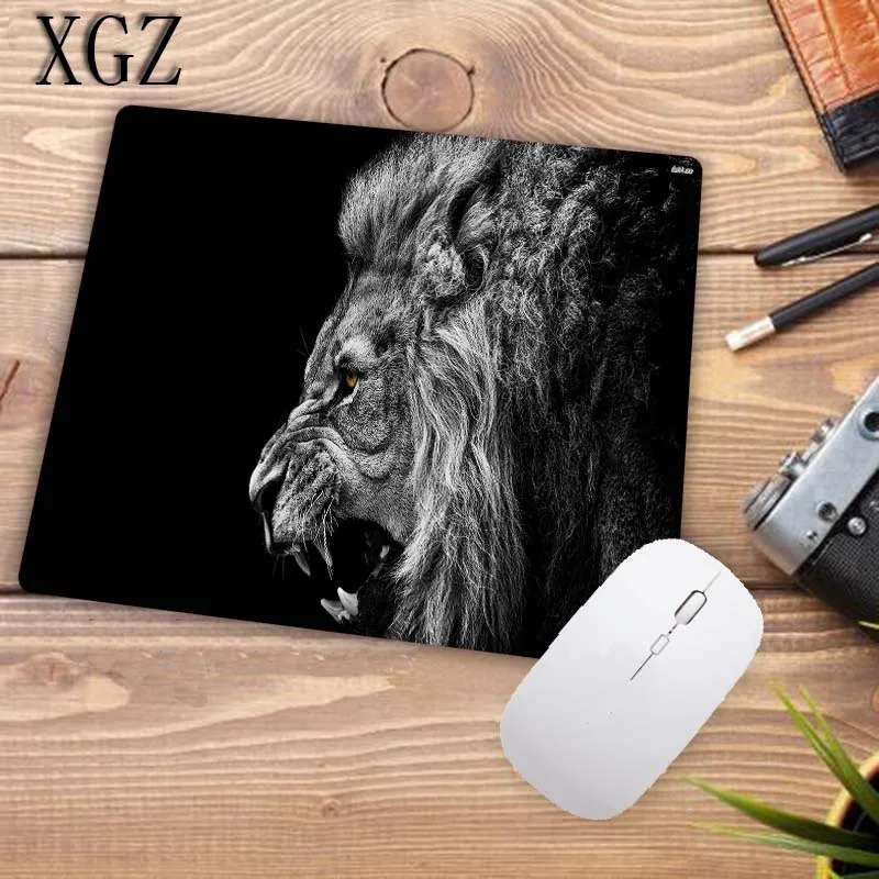 XGZ Cool Lion черный коврик для мыши геймер компьютерный Настольный коврик аниме игровой коврик для мыши аксессуары для ноутбуков ПК Размер для 22X18 см 25X29 см