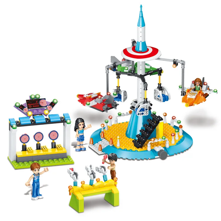 

467PCS Legoinglys Girls City Fun Park Friends Happy Carnival Building Blocks Mini Figures Bricks Christmas Gifts Toys