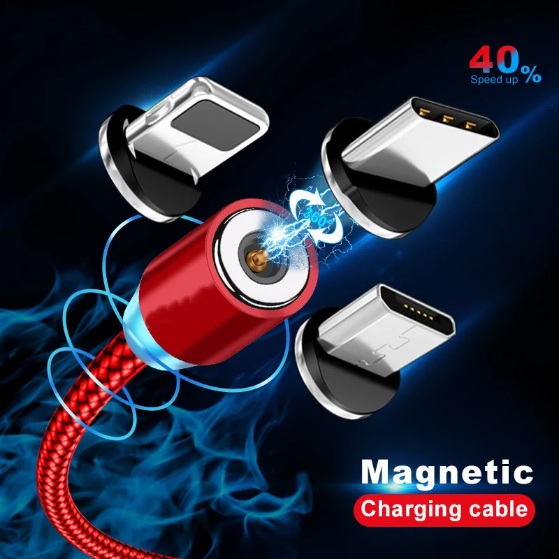 Магнитный кабель для быстрой зарядки 2 4а Micro USB Type-C магнитное зарядное устройство
