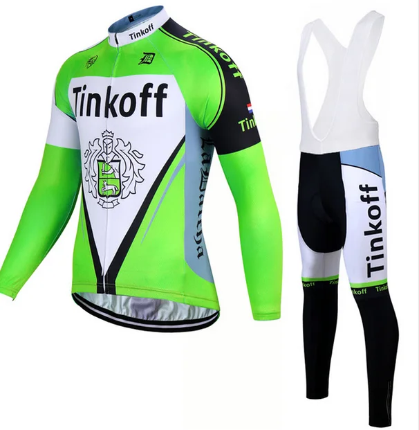 9D силиконовые! Tinkoff длинный рукав Велоспорт Джерси Брюки Велосипедный спорт Велоспорт осенняя одежда комплект одежды - Цвет: 3