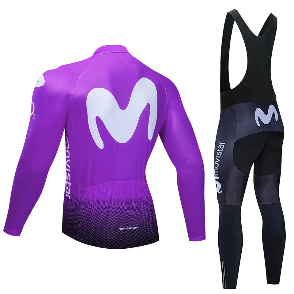 MOVISTAR майки для велоспорта Ropa Maillot Ciclismo с длинным рукавом Осень-зима, одежда для велоспорта, дышащая одежда, комбинезон, комплект