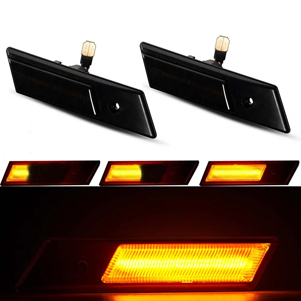 

Dynamic Turn Signal LED Side Marker Mirror Light Flashing Indicator Lamp For BMW 3 5 7 Series E32 E34 E36 1990-1996