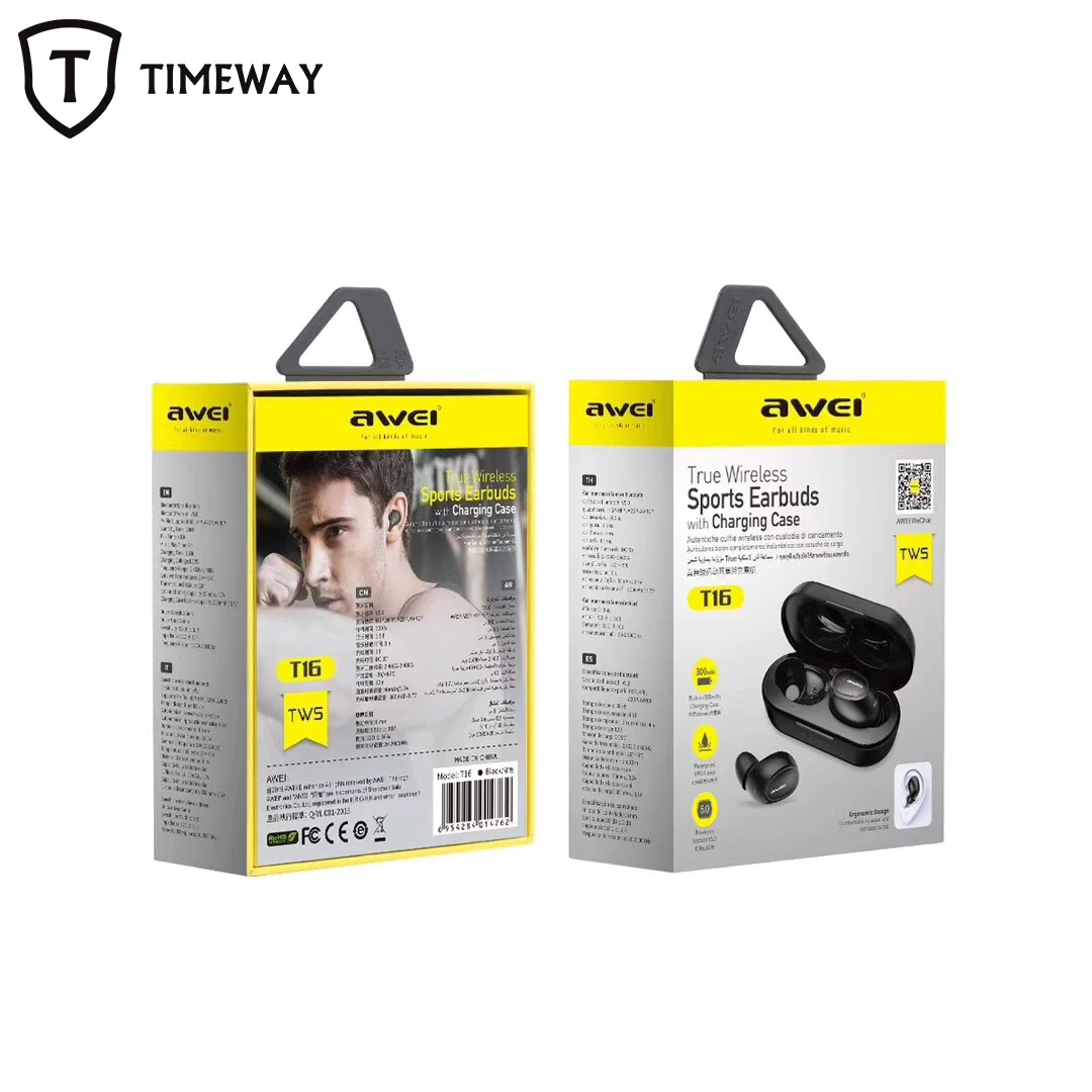 

Original AWEI TWS T13 Wireless Earphone With Bluetooth Headset Earphone True Wireless Earbuds For Xiaomi Honor iPhone Earphones