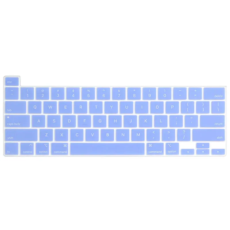 Serene Blue Для MacBook New Pro 16 дюймов с сенсорной панелью и сенсорным ID A2141 кремовый Дизайн Силиконовая английская клавиатура кожный чехол - Цвет: Serene Blue