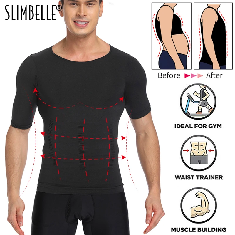 mens compression shirt slimming