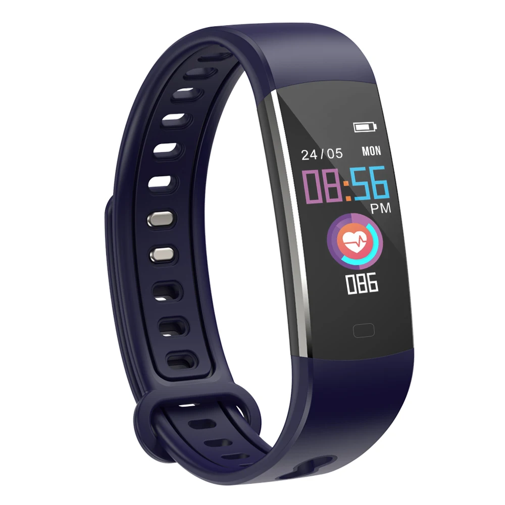 blue BingoFit Relojes Para Mujer фитнес-браслет с измерением давления, трекер активности, женские светодиодные часы, монитор температуры, браслет - Цвет: blue