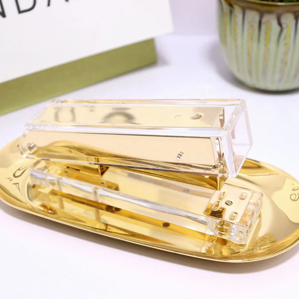 Acrylic Gold Stationery Bundle: 1) Stapler 1)Scissors1 Gold Acrylic -  AliExpress