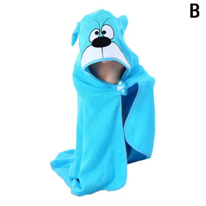 Infant Baby Robes Cartoon Toddler Baby Girl Boys Clothes Cute Animal Design Bath Towel Coral Fleece Kids Hooded Wrap Bathrobe - Цвет: B