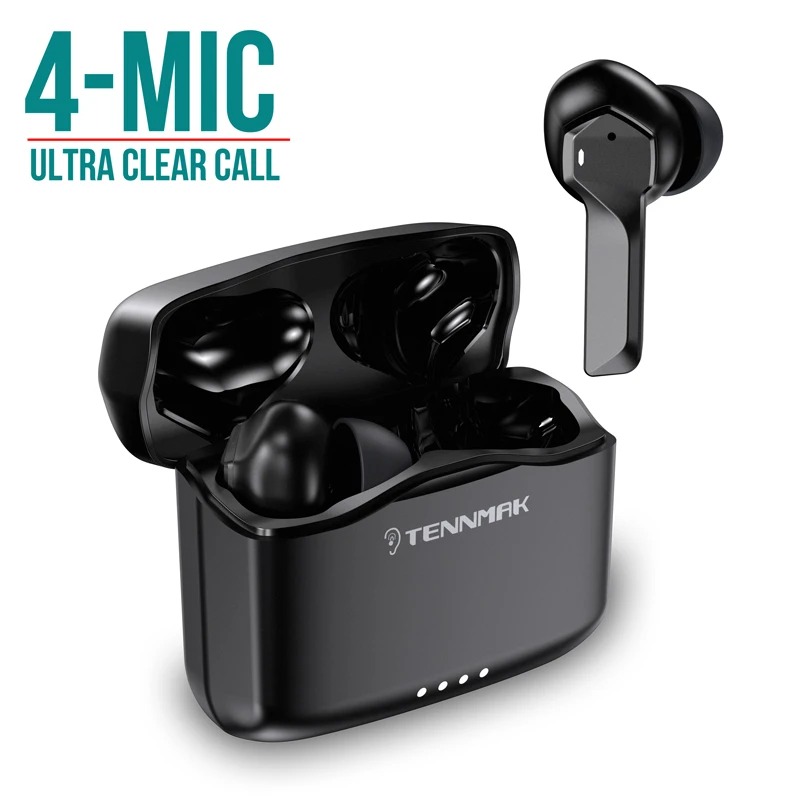 4 Mics Wireless Earbuds Calls Noise Cancelling Bluetooth 5.2 Earphones