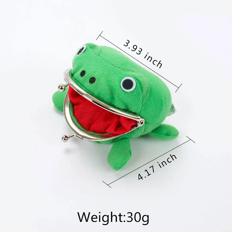 New Cute Frog Wallet Cartoon Wallet Coin Purse Manga Flannel Wallet Cute Purse Small Coin Bag Animal For Kids Gifts Accessory