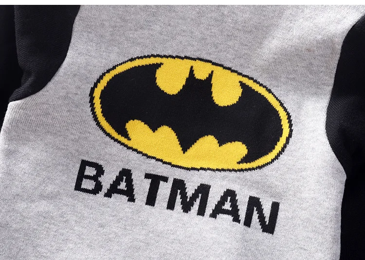 batman boys sweaters toddler cotton pullover kids knitted wear children's clothing warm thermal winter