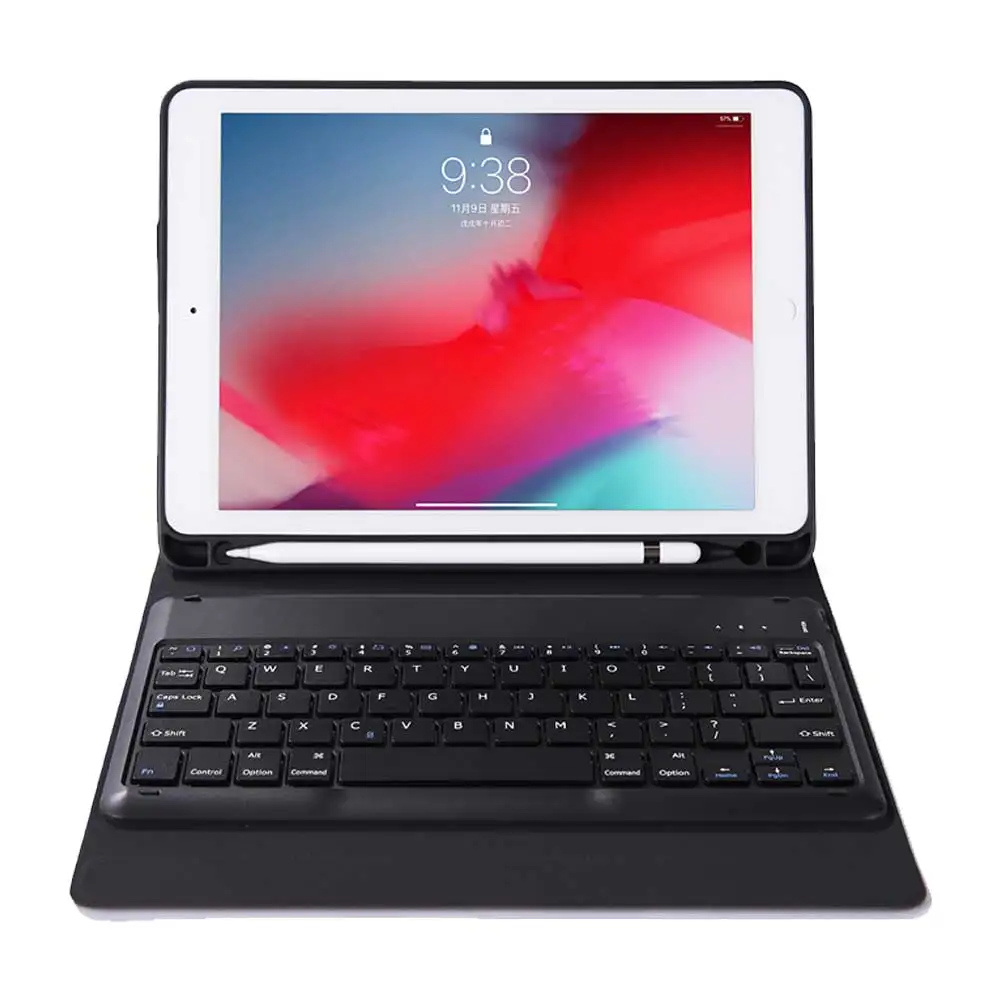 Беспроводная клавиатура чехол для планшета для iPad 10,2 дюймов iPad 7th Gen из искусственной кожи чехол-подставка для iPad 7th A2197 A2200 A2198