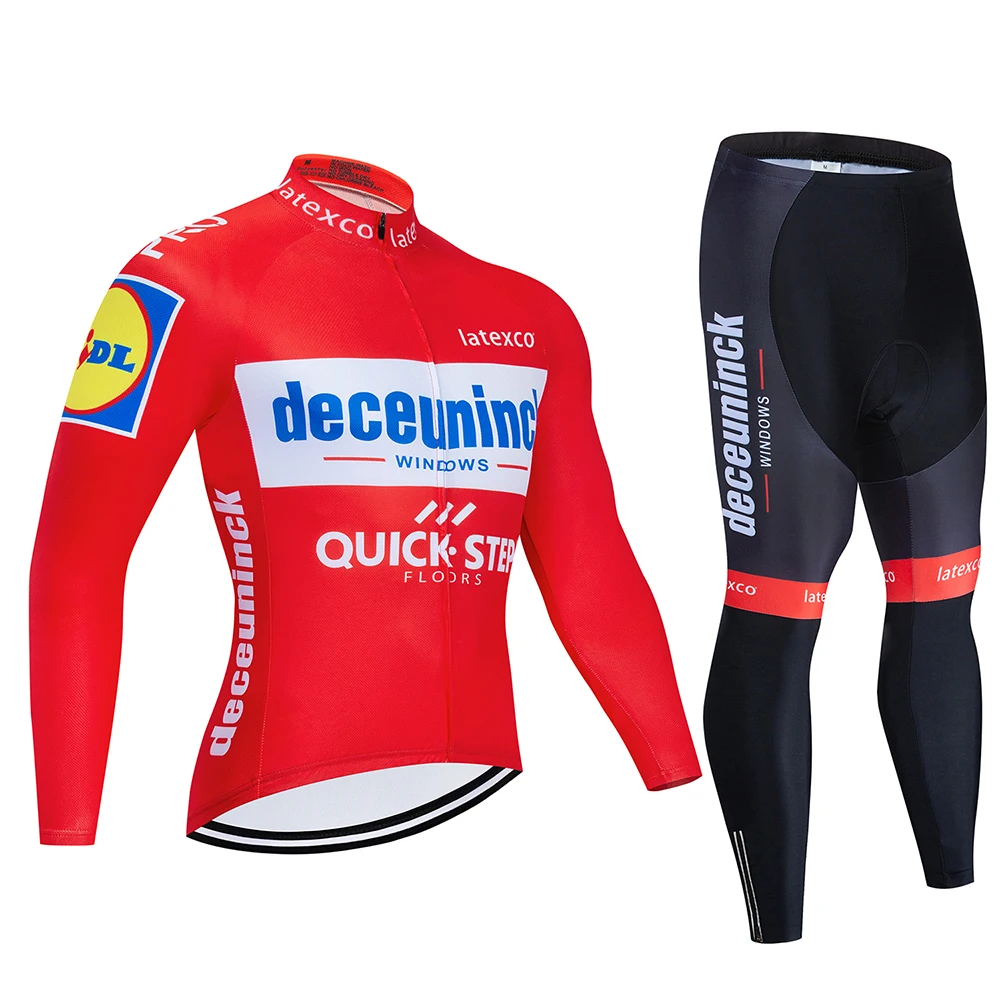 QUIKE STPE en's Jersey, Long Sleeve Set, MTB Bike Wear, Jersey, Men's Jersey, Bike Wear, GEL 9D Bib Pants
