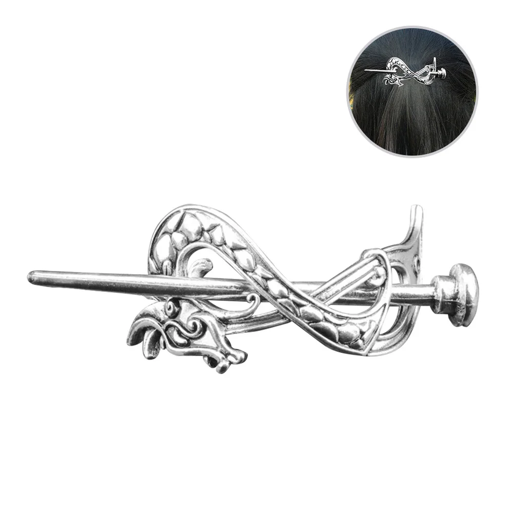 Hair Stick Clip Clips Viking Metal Accessories Pin Hairpin Slide Knot Cuff Girl Bun Woman Vintage Women Jewelry Round