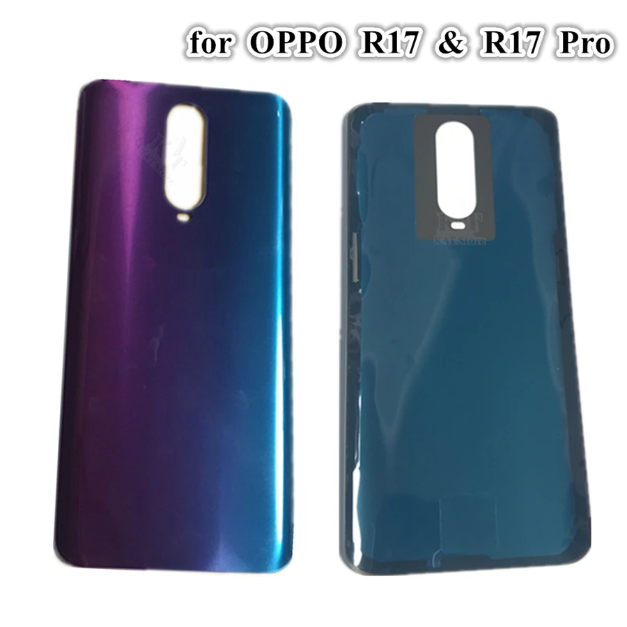 

10Pcs New Glass Battery Back Rear Cover Door Housing For OPPO R17 Battery Cover repair For R17 Pro back shell Replacement Parts