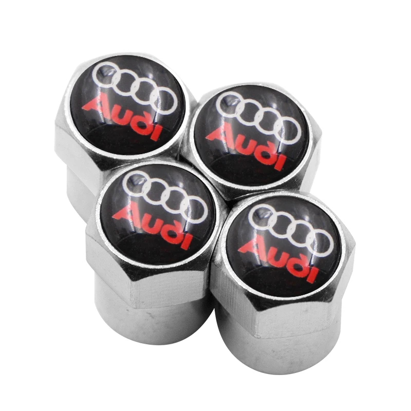 

4pcs Fashion Hex Tire Valve Stem Caps For audi a3 a4 a5 a6 a7 a8 Q3 Q4 Q5 Q6 Q7 b8 b6 c6 8p b7 c5 8v b5 Parts Accessories