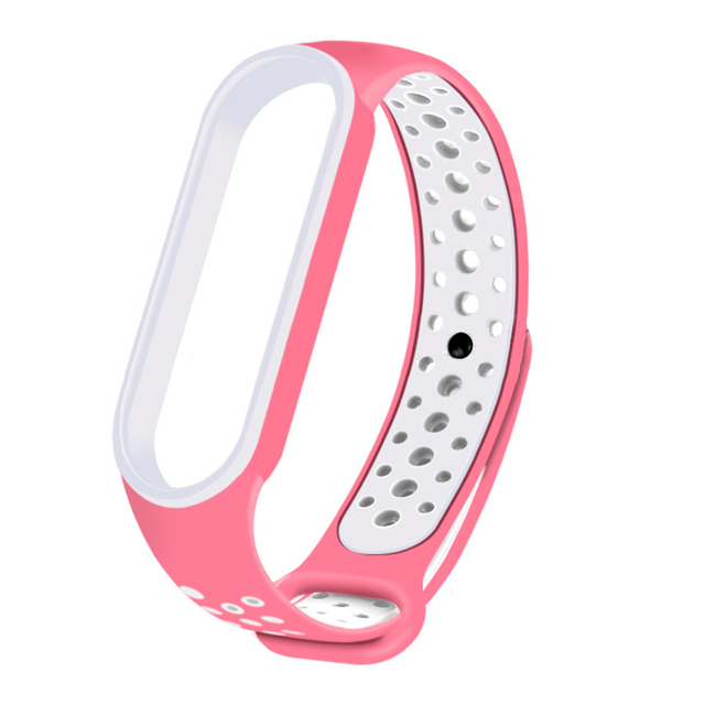 Strap for Xiaomi Mi Band 5 6 4 3 Porous Anti-Sweat Double Color Bracelet Sport Breathable Strap Replacement Wrist Strap