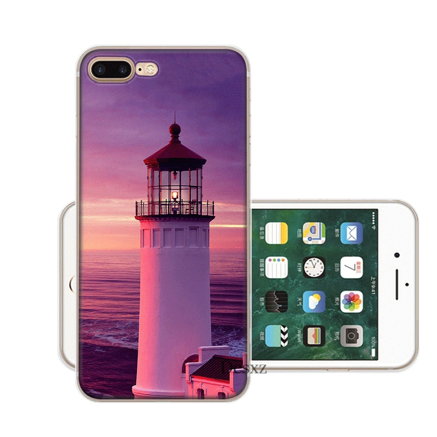 Чехол для мобильного телефона iPhone Apple XR X XS Max 6 6s 7 8 P Lus 5 5S SE Shell Lighthouse защита Мода