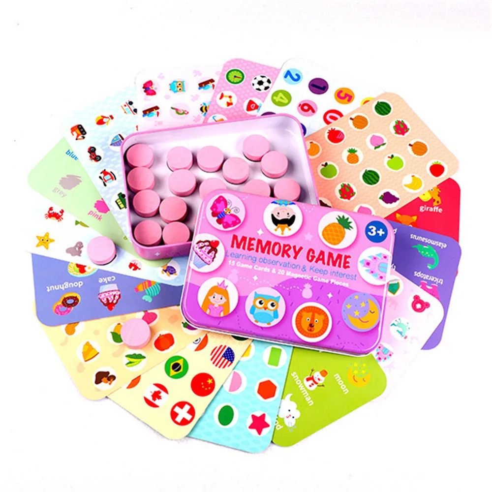 

Montessori Toys Wooden Memory Toy Children Desktop Interactive Memory Game Box Chess Educational Toys Gift For Kids
