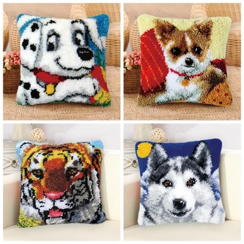 

Dog Latch Hook Rug Kits Carpet Embroidery Pillow Foamiran For Needlework handwerken knooppakket DIY do-it-yourself carpet Kits