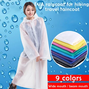

hiking travel protective raincoat button poncho thickening raincoat EVA Women Men Raincoat Thickened Raincoat Rain Coat
