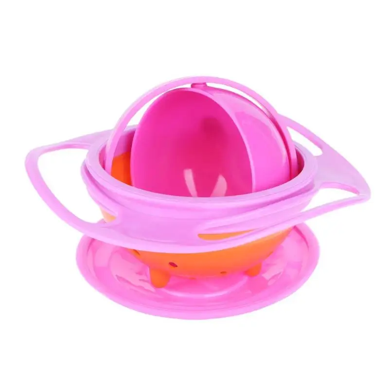 Детское блюдо для кормления милая детская Гироскопическая чаша для кормления универсальная вращающаяся на 360 - Цвет: 06