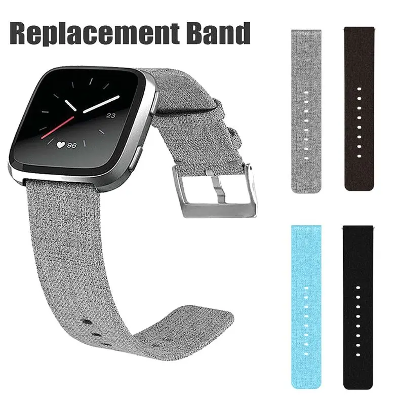 Nylon Woven Fabric Watch Band Wrist Strap Bracelet for Fitbit Versa Smart Watch U50D for smart watch