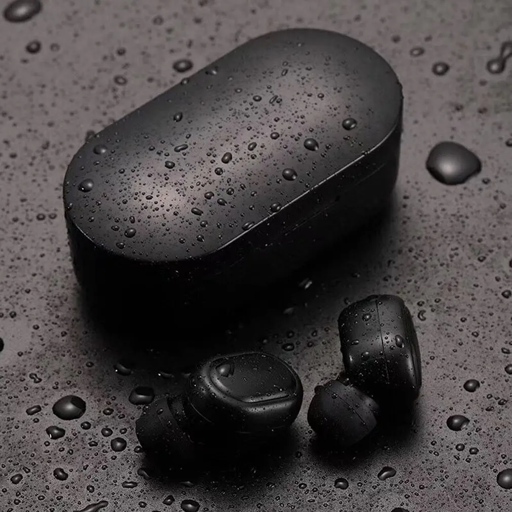M1 Bluetooth гарнитуры для Redmi Airdots беспроводные наушники 5,0 TWS наушники с шумоподавлением микрофон для iPhone Xiaomi huawei samsung - Цвет: Черный