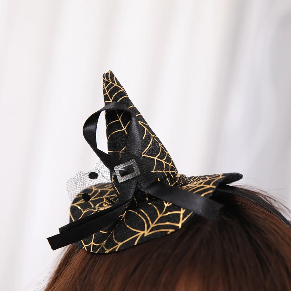 1 шт. шляпа ведьмы на Хэллоуин повязка на голову блестящая повязка на голову с кошачьими ушами модные милые вечерние декоративный ободок рождественские аксессуары для волос