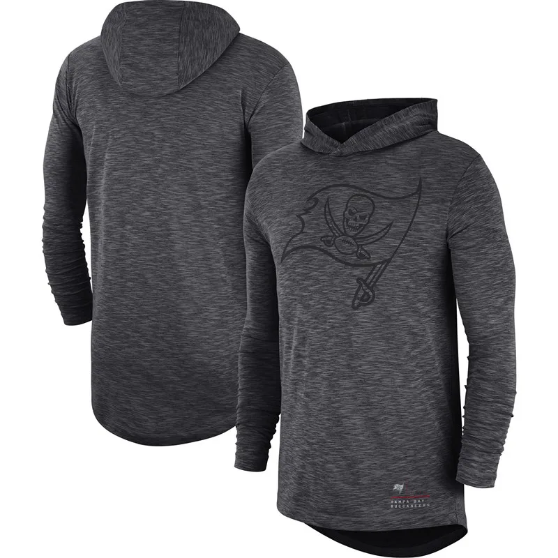 Tampa Bay Американский Футбол Толстовка Buccaneers Heathered Charcoal Fan gear тональная толстовка с капюшоном и длинным рукавом