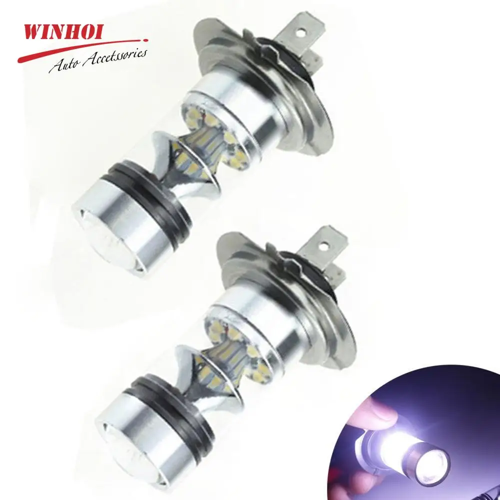 

2pcs H4 100W LED Car Headlight Bulbs 1000Lm 20SMD Universal Auto Turn Signal Fog Driving Light Lamp Super Bright Head Lamps