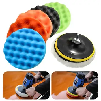 

7 pcs/lot Car Sponge Polishing Pad Set Buffing Waxing Pad for Car Polisher Buffer Drill Adapter Wheel Brush Tools 3/4/5/6/7 inch