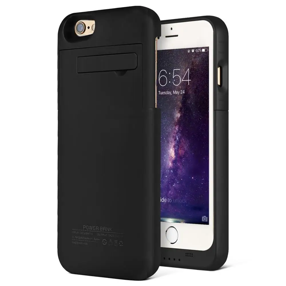 

Hot Sale 3200mAh Rechargeable External Battery Backup Charger Case Cover Pack Power for iPhone 6/6s 4.7inch Freeshipping