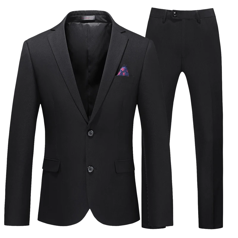 

Men's Slim Fitting Banquet Formal Business Casual Suit Professional Blazer Men's Single Breasted Two Piece Men's Suit