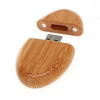 

Wood Usb Pen Drive Oval-shaped Flash Drive 8gb 16gb 32gb 64gb Pendrive Durable U Disk For Wedding Gift
