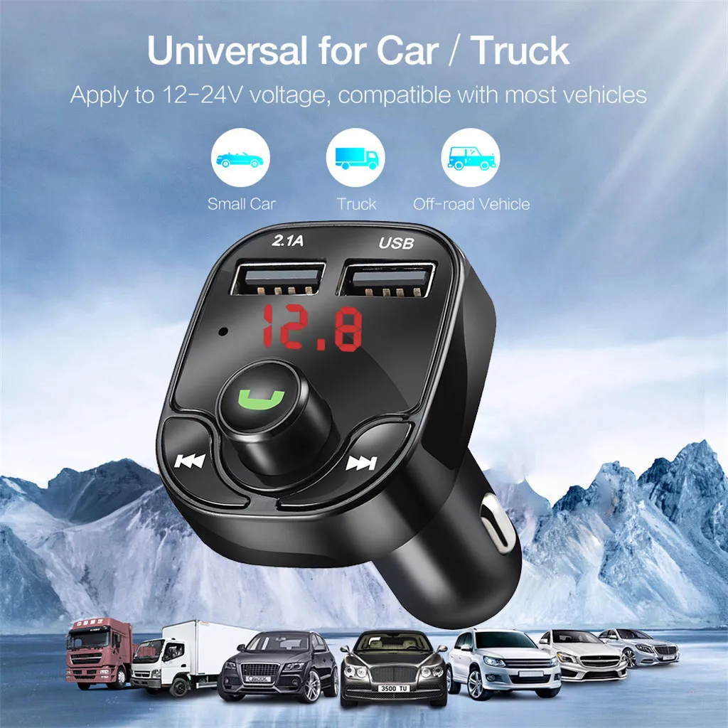Автомобильный комплект Bluetooth зарядное устройство fm-передатчик беспроводной радио адаптер MP3 плеер UCB порт быстрая зарядка автомобильные аксессуары# BL30